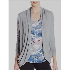 RDI Women's Plus Size Cocoon Open Front Lightweight Cardigan in Charcoal Size 2X
